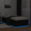VidaXL vidaXL Bed Frame with LED Lights Home Bed Base Black 90x200 cm Engineered Wood 5