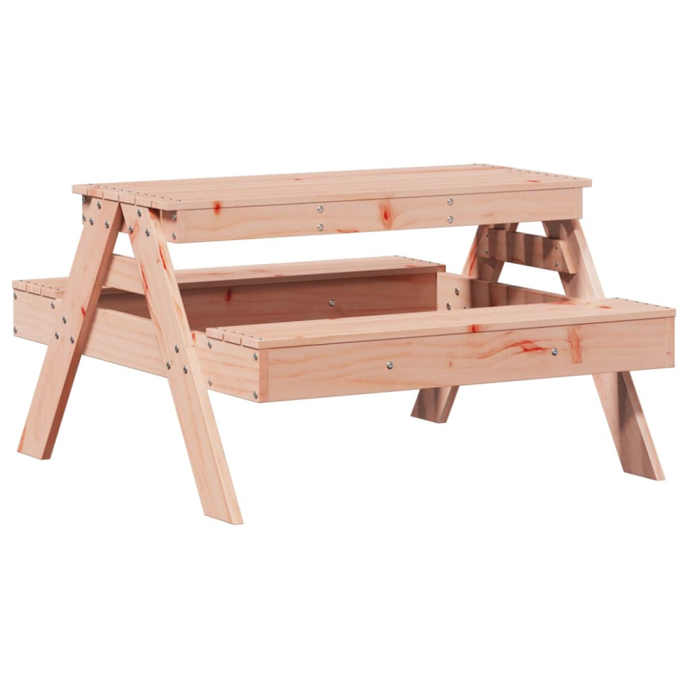 vidaXL Picnic Table for Kids Sand and Water Play Table Solid Wood Douglas