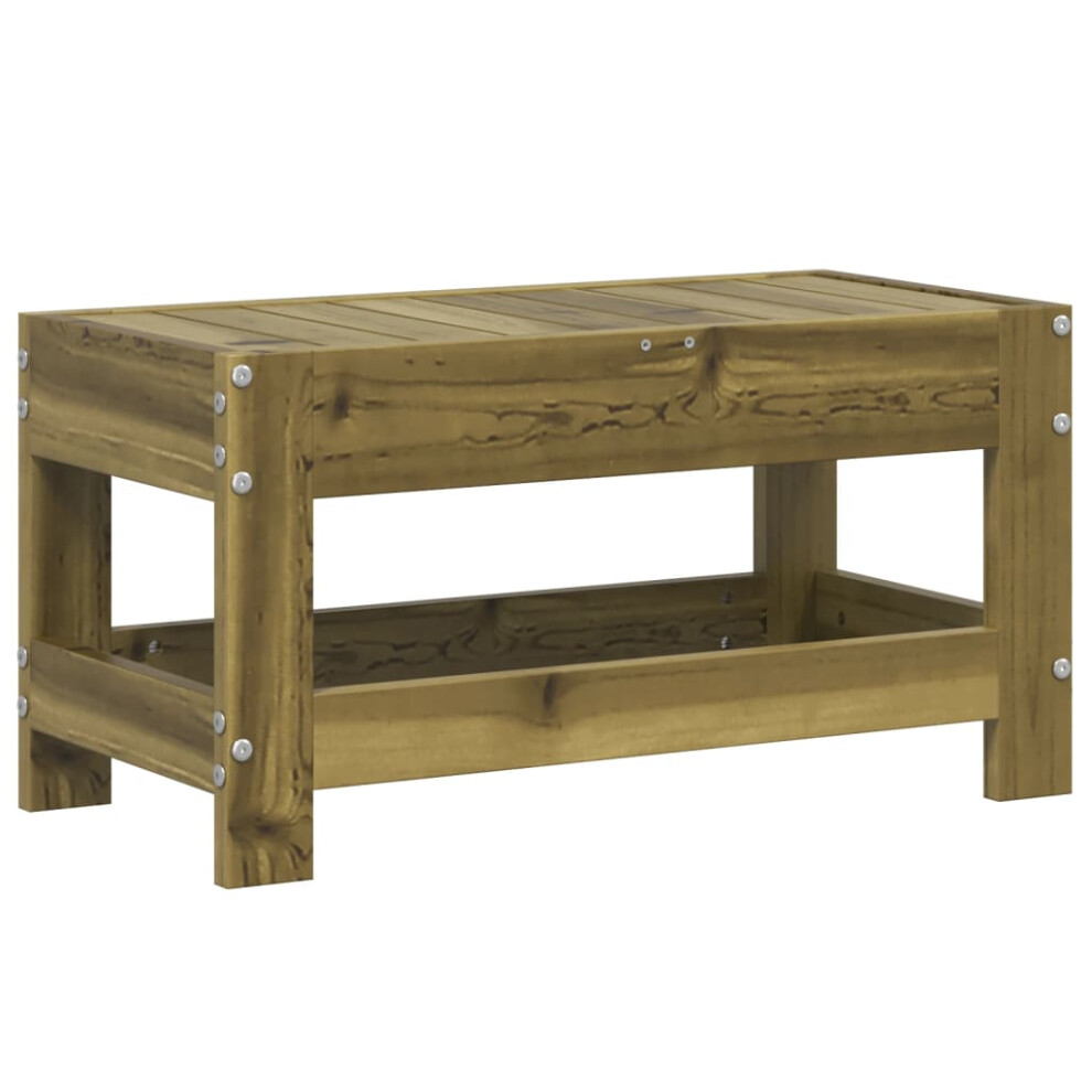 Vidaxl Garden Footstool Outdoor Ottoman Garden Footrest Impregnated Wood Pine