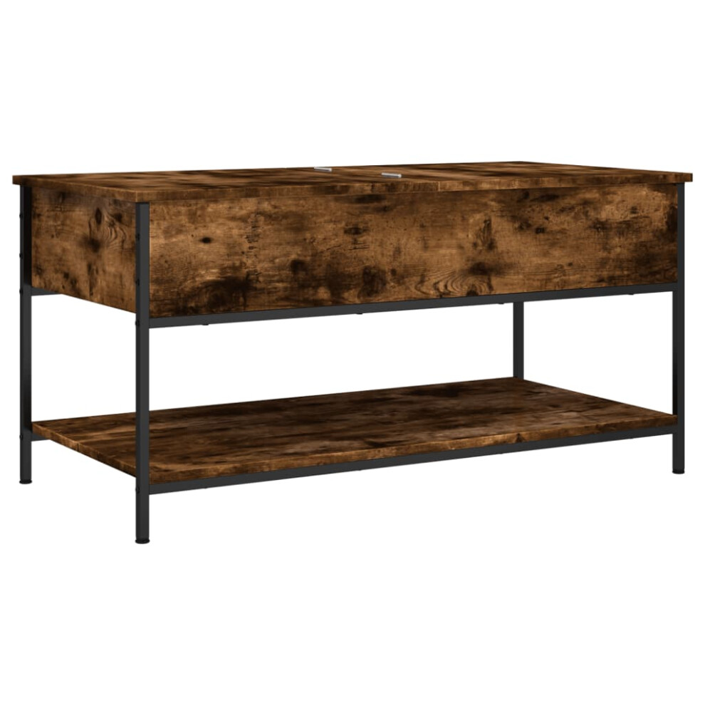 vidaXL Coffee Table End Table Side Table Smoked Oak Engineered Wood and Metal