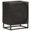 VidaXL vidaXL Bedside Cabinet Nightstand Bed Table Black Solid Wood Mango and Iron 5