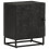 VidaXL vidaXL Bedside Cabinet Nightstand Bed Table Black Solid Wood Mango and Iron 1
