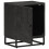 VidaXL vidaXL Bedside Cabinet Nightstand Bed Table Black Solid Wood Mango and Iron 2