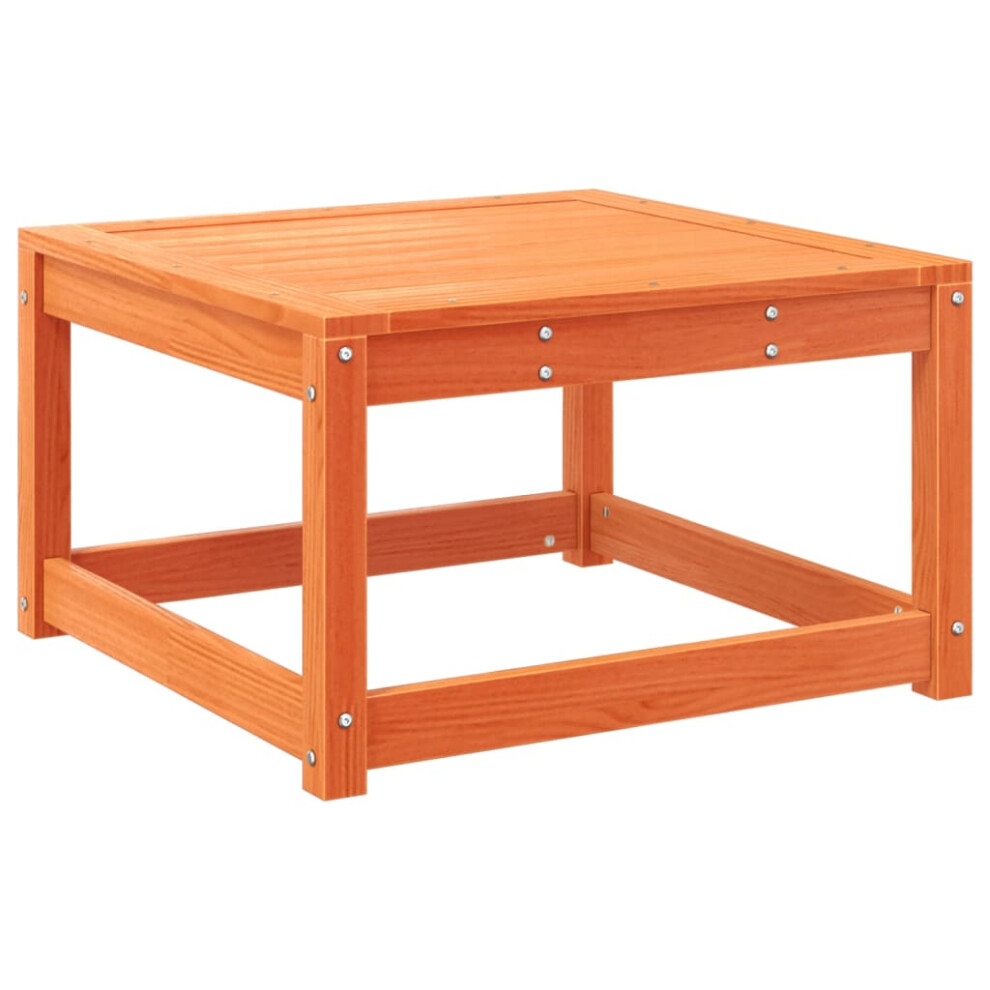 Vidaxl Garden Footstool Outdoor Ottoman Footrest Wax Brown Solid Wood Pine