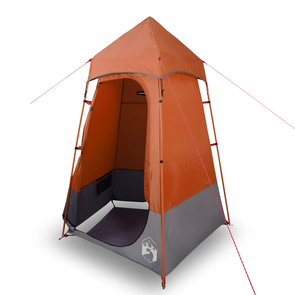 vidaXL Privacy Tent Toilet Tent Changing Tent Grey and Orange 190T Taffeta