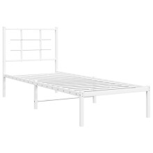(white, 80 x 200 cm/with headboard) vidaXL Metal Bed Frame with Headboard Home Bed Base Bedstead Black 90x200 cm