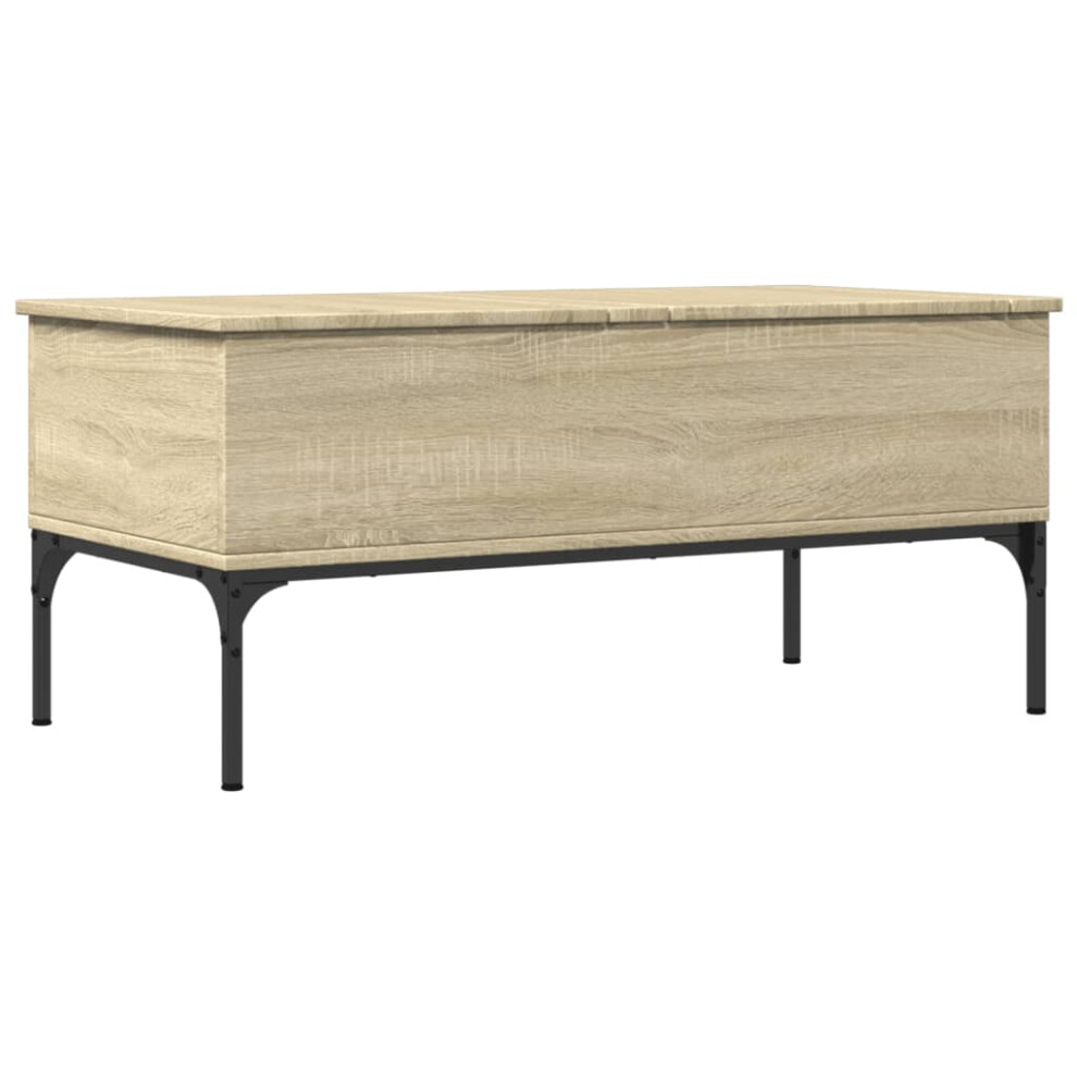 vidaXL Coffee Table End Table Sofa Table Sonoma Oak Engineered Wood and Metal