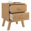 VidaXL vidaXL Bedside Cabinet Nightstand End Table Bed Table Brown Solid Wood Pine 5