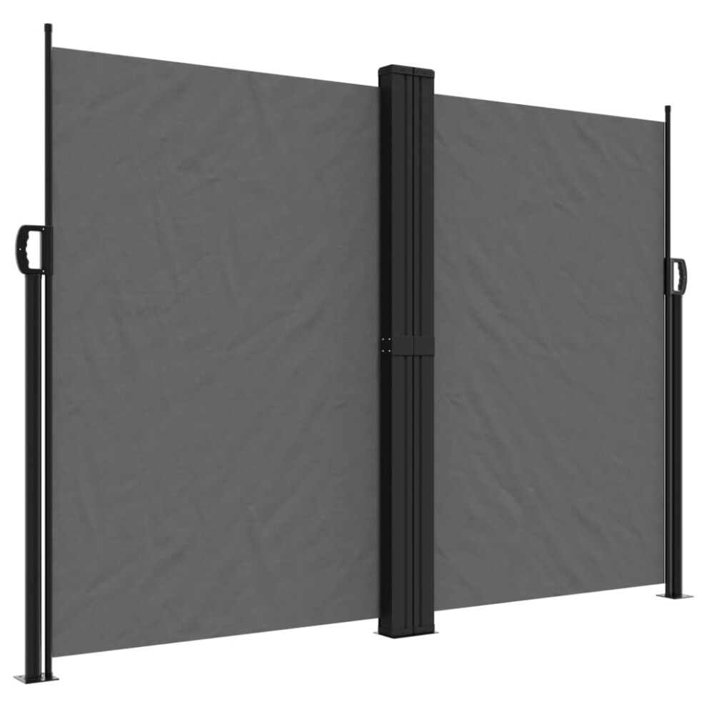 vidaXL Retractable Side Awning Outdoor Privacy Screen Anthracite 180x600 cm