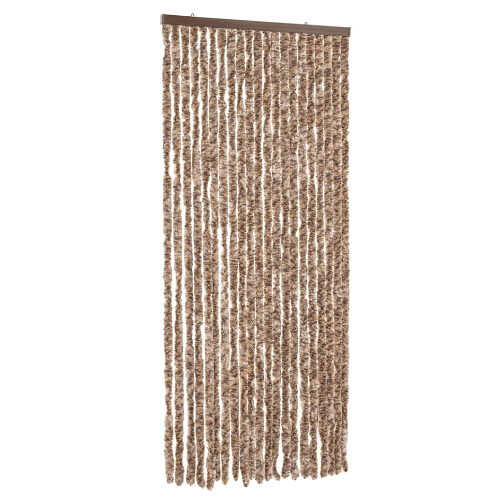 Vidaxl Fly Curtain Fly Screen Curtain And 100X220 Cm Chenille Beige/Dark/Brown