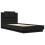 VidaXL vidaXL Bed Frame with Headboard Home Bed Base Black 100x200 cm Engineered Wood 2