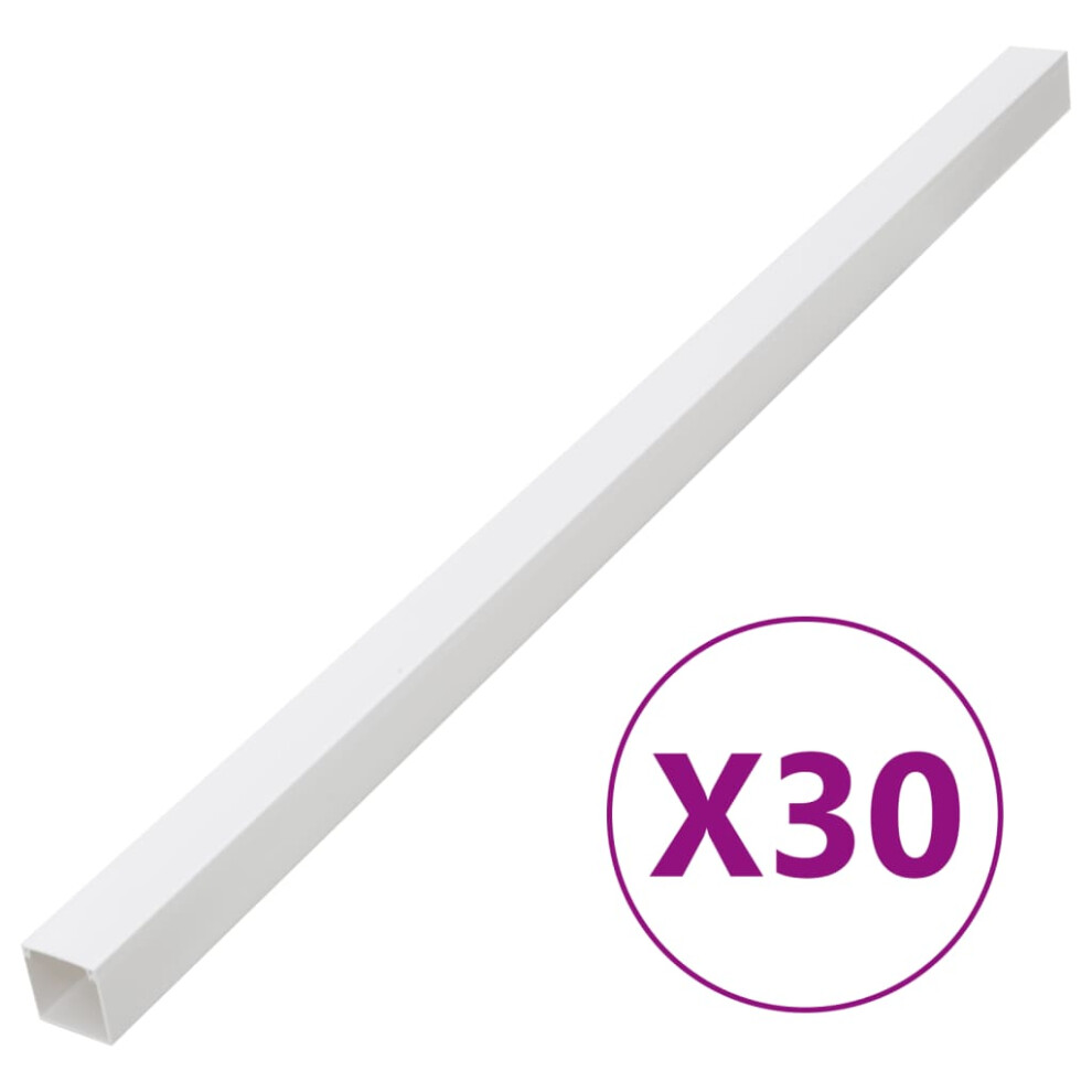 Vidaxl Cable Trunking Cable Wire Cover Cable Management 60X40 Mm 30 M Pvc