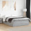 VidaXL vidaXL Bed Frame Bed Base Grey Sonoma 150x200 cm King Size Engineered Wood 3