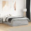 VidaXL vidaXL Bed Frame with LED Lights Grey Sonoma Small Double Engineered Wood 5