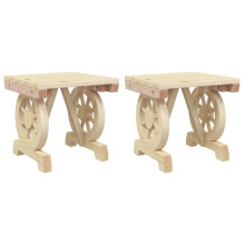 vidaXL Garden Footstools Outdoor Ottoman Garden Footrest 2 pcs Solid Wood Fir