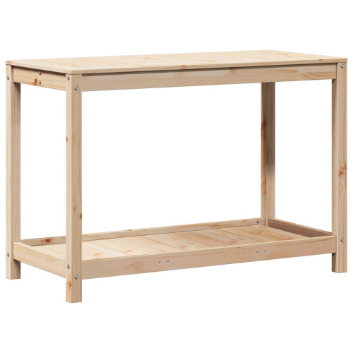 VidaXL vidaXL Potting Table with Shelf Potting Bench Plant Table Solid Wood Pine 1