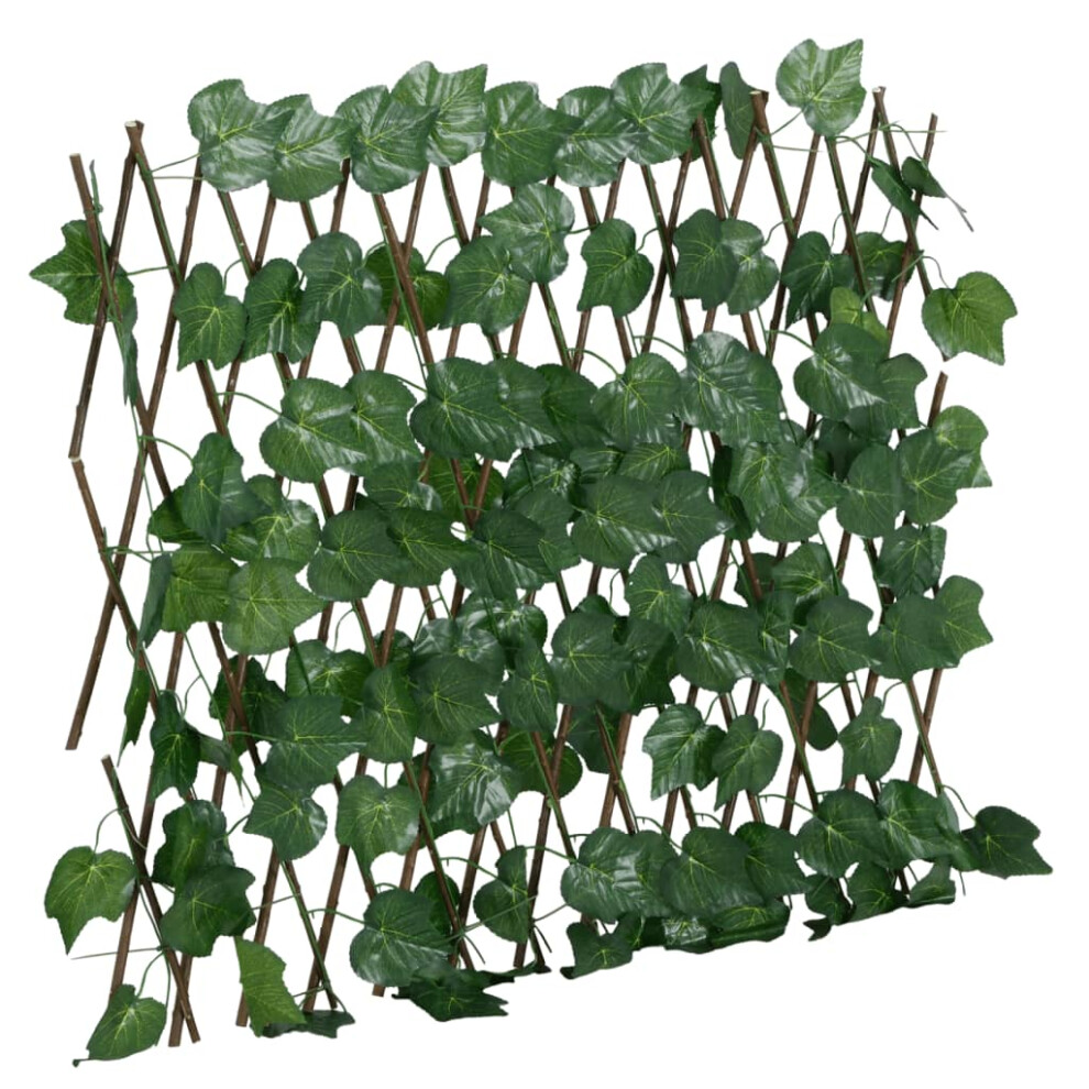 vidaXL Artificial Grape Leaf Trellis Expandable Privacy Screen Green 190x60 cm