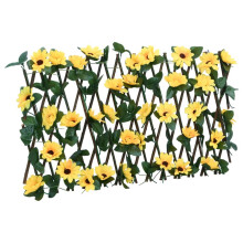 vidaXL Artificial Ivy Trellis Expandable Privacy Fence Screen Yellow 180x20 cm
