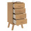 VidaXL vidaXL Bedside Cabinet Nightstand End Table Bed Table Brown Solid Wood Pine 5