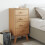 VidaXL vidaXL Bedside Cabinet Nightstand End Table Bed Table Brown Solid Wood Pine 3