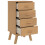 VidaXL vidaXL Bedside Cabinet Nightstand End Table Bed Table Brown Solid Wood Pine 6