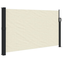 vidaXL Retractable Side Awning Outdoor Privacy Screen Shade Cream 117x300 cm