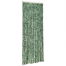 vidaXL Fly Curtain Door Curtain Fly Screen Green and White 100x200 cm Chenille