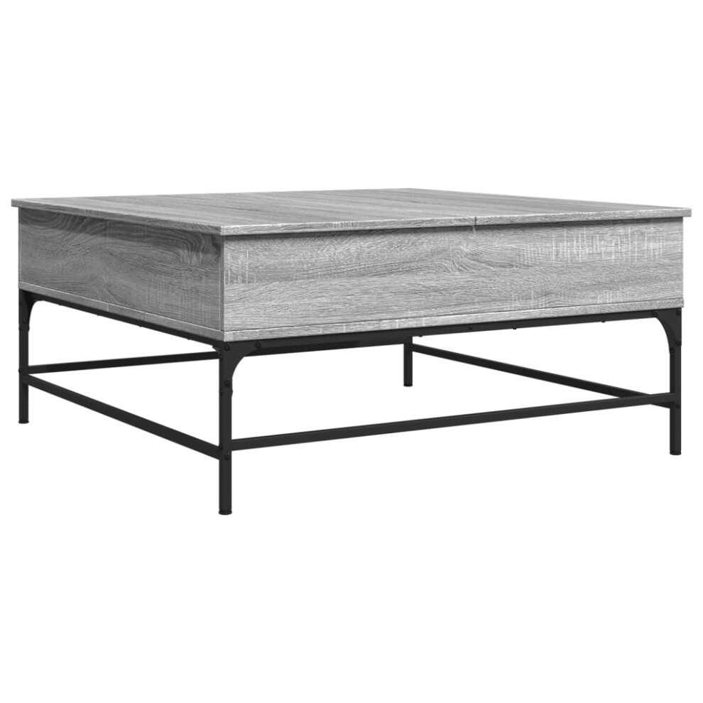 vidaXL Coffee Table Hall Side Table Grey Sonoma Engineered Wood and Metal