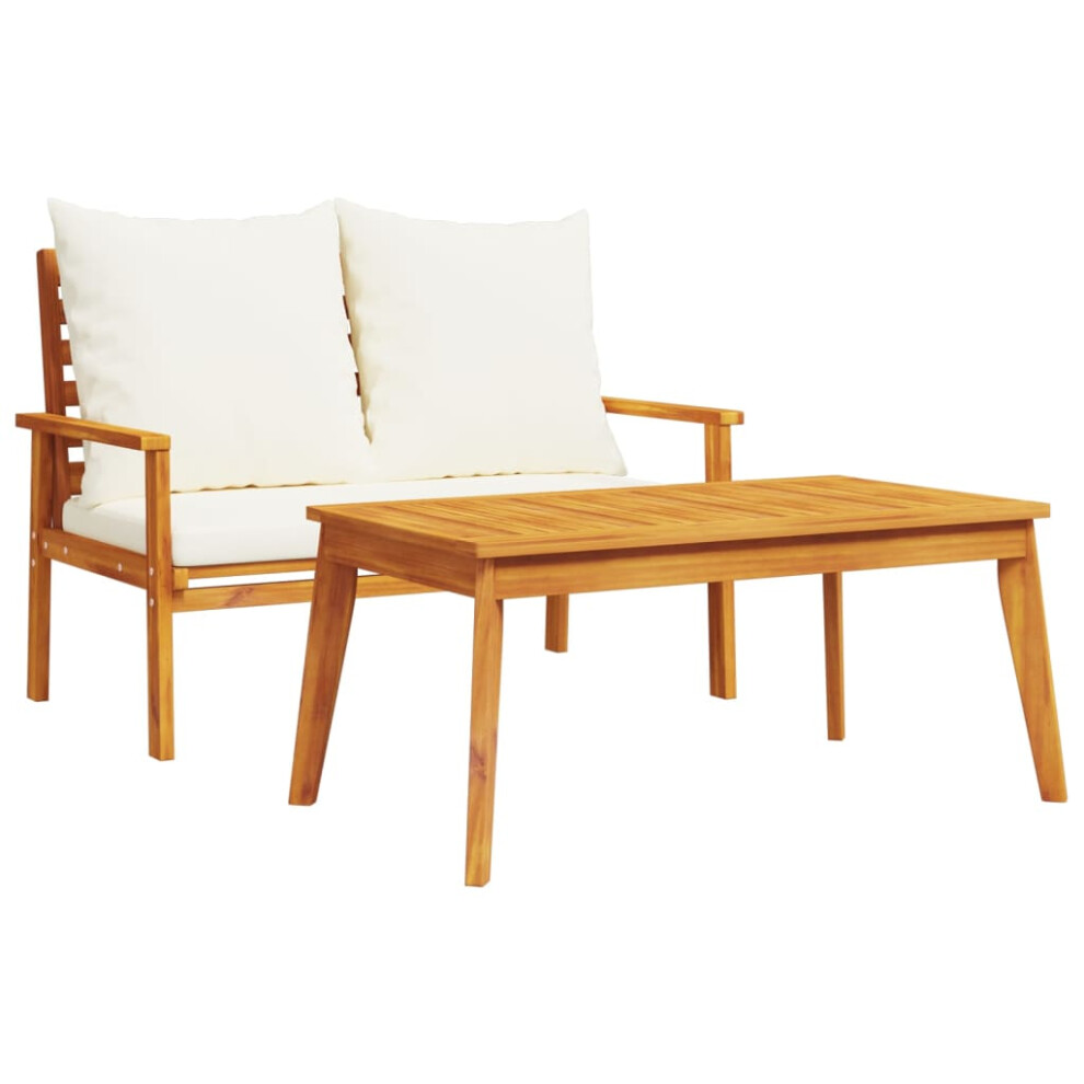 vidaXL Garden Set with Cushion Outdoor Lounge Set Table Solid Wood Acacia