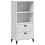 VidaXL vidaXL Bookcase Bookshelf Side Cabinet Storage Book Rack White Engineered Wood 1