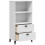 VidaXL vidaXL Bookcase Bookshelf Side Cabinet Storage Book Rack White Engineered Wood 5