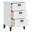 VidaXL vidaXL Bedside Cabinet VIKEN White Engineered Wood 5