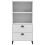 VidaXL vidaXL Bookcase Bookshelf Side Cabinet Storage Book Rack White Engineered Wood 6