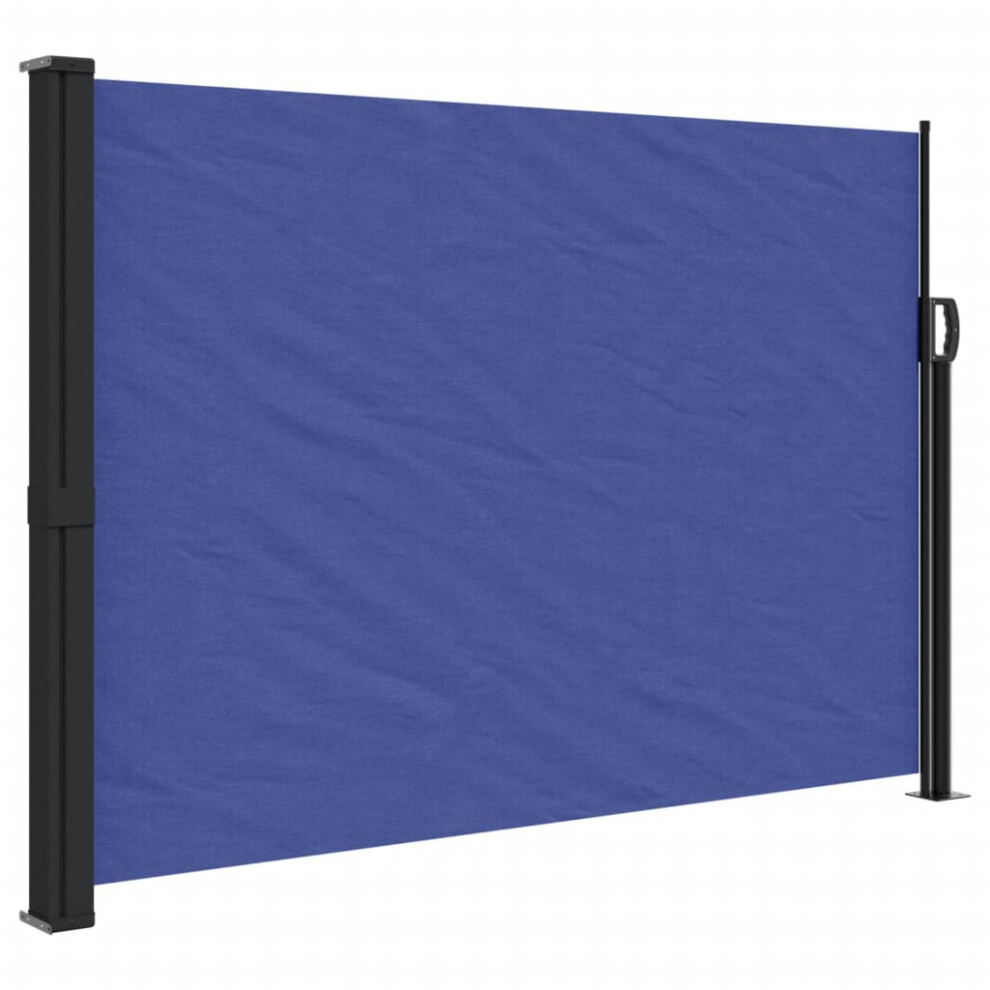 vidaXL Retractable Side Awning Outdoor Privacy Screen Shade Blue 140x600 cm