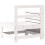 VidaXL vidaXL Garden Armrest Sofa with Side Table Outdoor Sofa White Solid Wood Pine 6