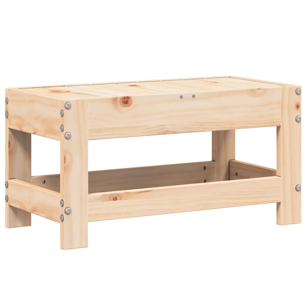 Vidaxl Garden Footstool Outdoor Ottoman Garden Stool Footrest Solid Wood Pine