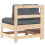 VidaXL vidaXL Garden Armrest Sofa with Cushion Outdoor Sectional Sofa Solid Wood Pine 6