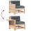 VidaXL vidaXL Garden Armrest Sofa with Cushion Outdoor Sectional Sofa Solid Wood Pine 7