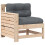 VidaXL vidaXL Garden Armrest Sofa with Cushion Outdoor Sectional Sofa Solid Wood Pine 2