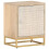 VidaXL vidaXL Bedside Cabinet Nightstand Bed Side Table Solid Wood Mango and Iron 1