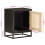 VidaXL vidaXL Bedside Cabinet Nightstand Bed Table Black Solid Wood Mango and Iron 10