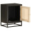 VidaXL vidaXL Bedside Cabinet Nightstand Bed Table Black Solid Wood Mango and Iron 2