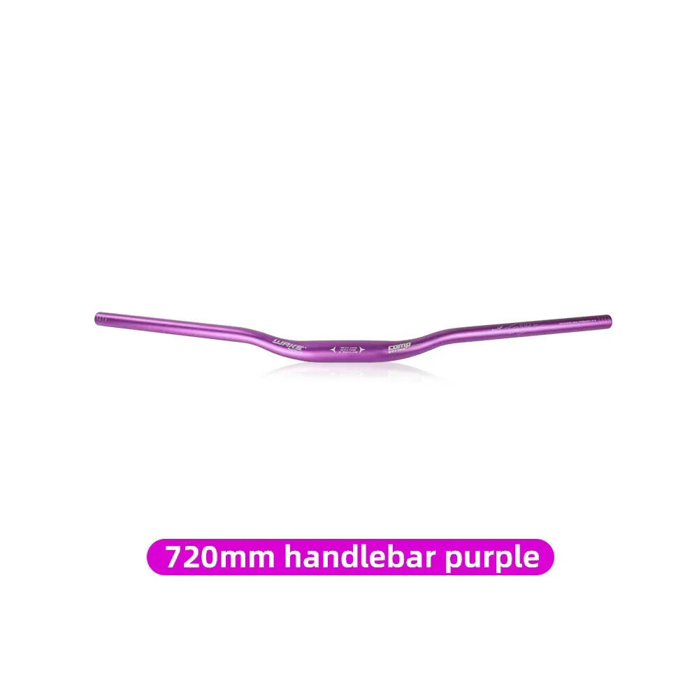 (Purple 720 mm) WAKE MTB Mountain Bike Handlebar Aluminum Alloy 720mm 780mm  Diameter 31.8mm Bicycle Accessories Parts