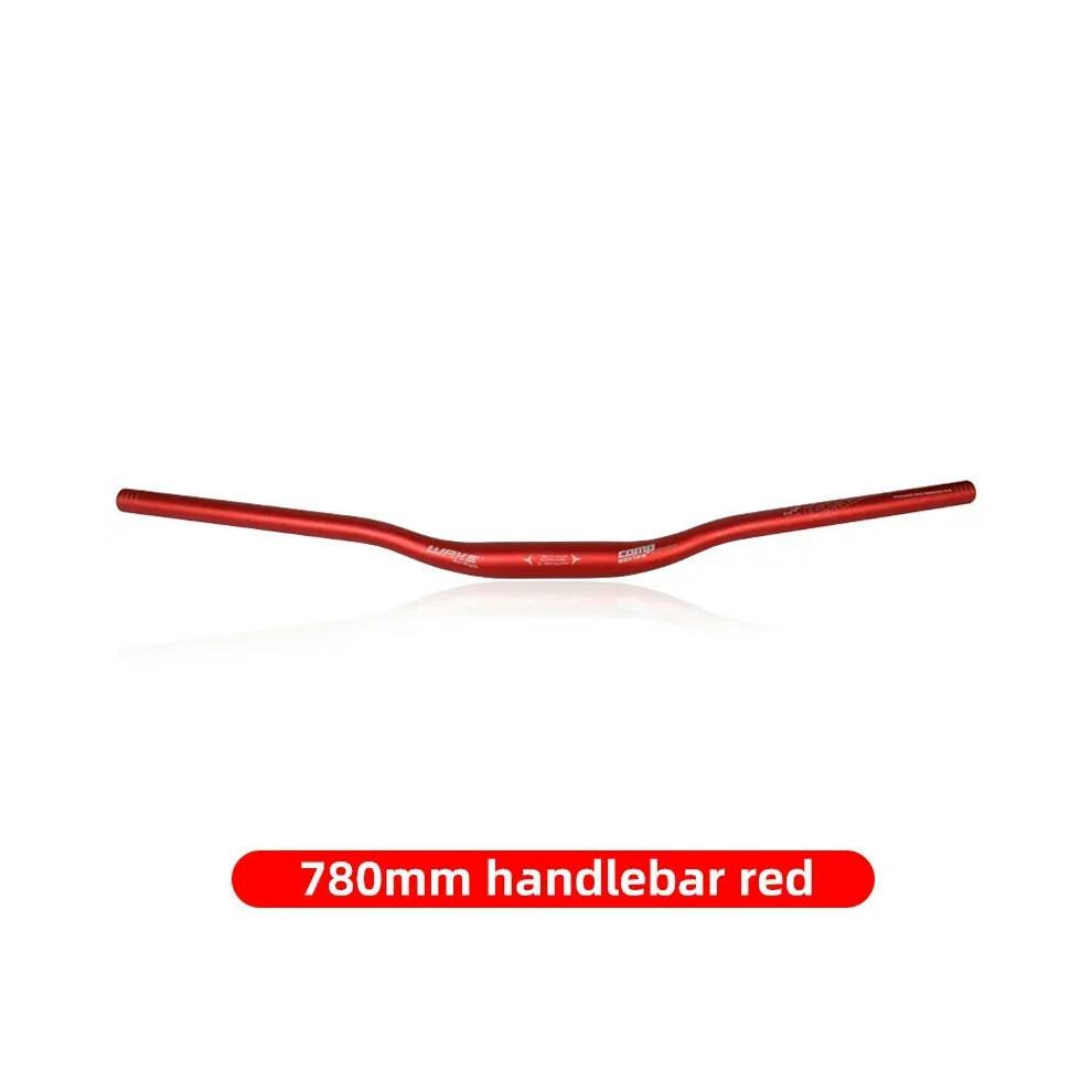 (Red 780 mm) WAKE MTB Mountain Bike Handlebar Aluminum Alloy 720mm 780mm  Diameter 31.8mm Bicycle Accessories Parts