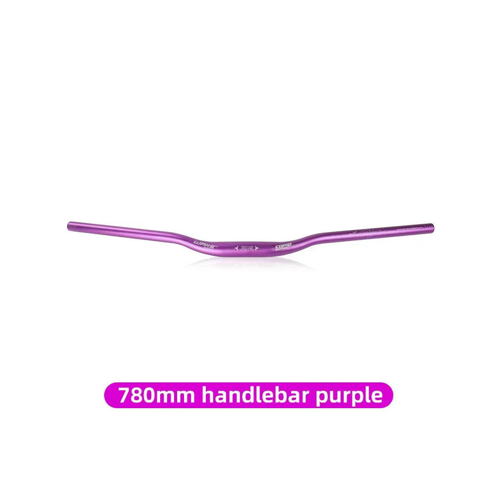 (Purple 780 mm) WAKE MTB Mountain Bike Handlebar Aluminum Alloy 720mm 780mm  Diameter 31.8mm Bicycle Accessories Parts