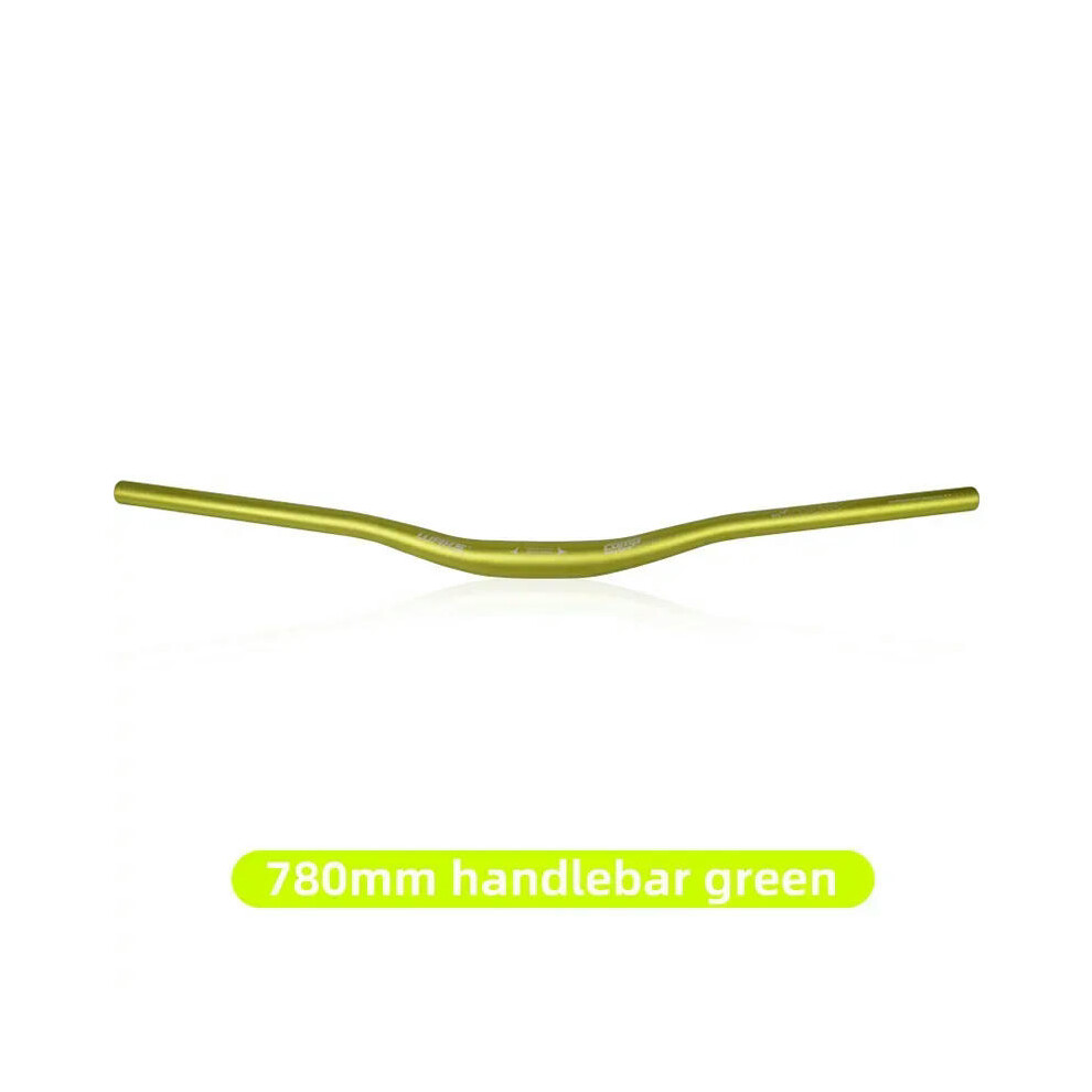 (Green 780 mm) WAKE MTB Mountain Bike Handlebar Aluminum Alloy 720mm 780mm  Diameter 31.8mm Bicycle Accessories Parts