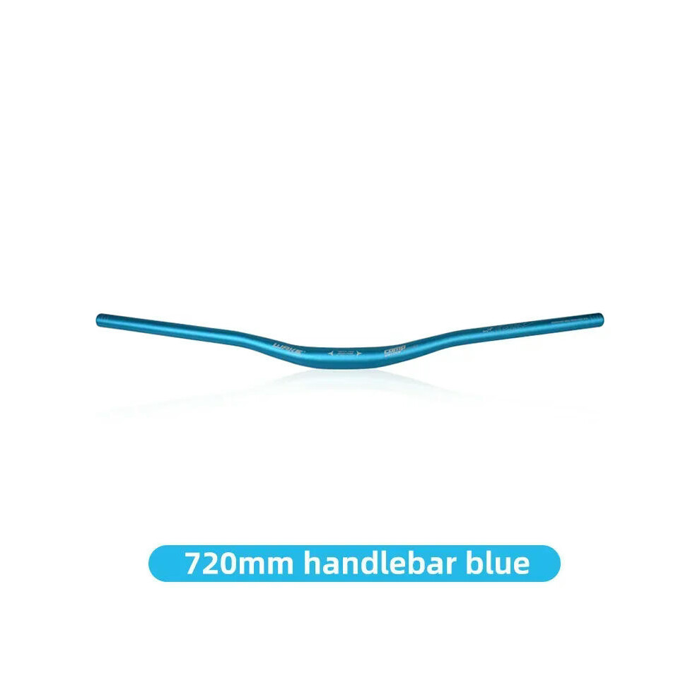 (Blue 720 mm) WAKE MTB Mountain Bike Handlebar Aluminum Alloy 720mm 780mm  Diameter 31.8mm Bicycle Accessories Parts