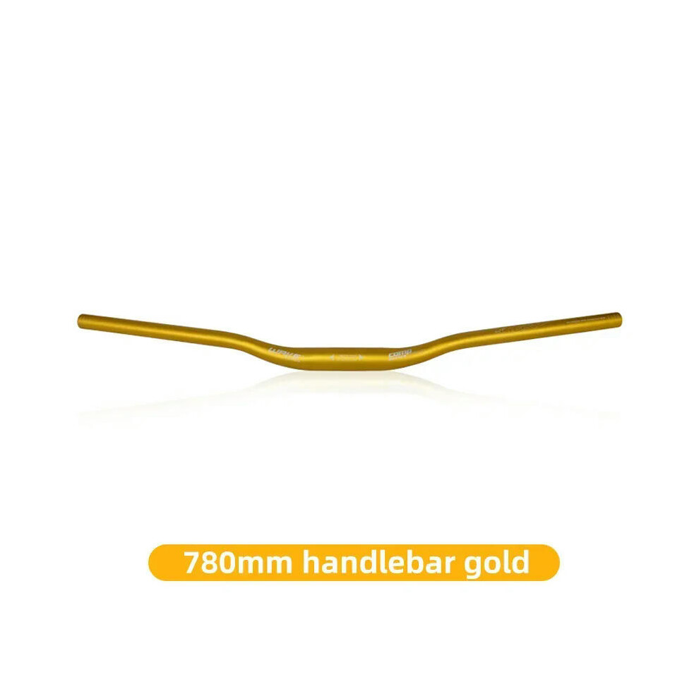 (Gold 780 mm) WAKE MTB Mountain Bike Handlebar Aluminum Alloy 720mm 780mm  Diameter 31.8mm Bicycle Accessories Parts