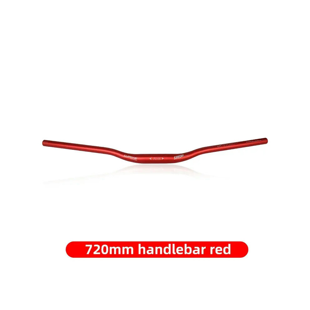 (Red 720 mm) WAKE MTB Mountain Bike Handlebar Aluminum Alloy 720mm 780mm  Diameter 31.8mm Bicycle Accessories Parts