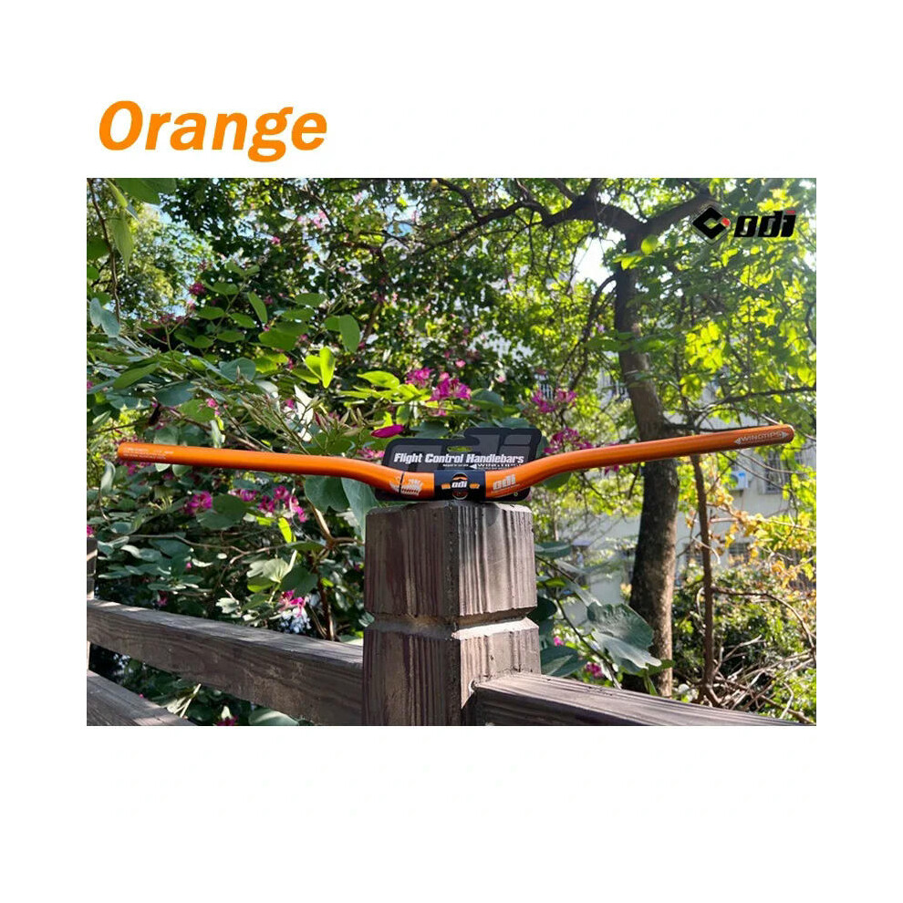 (Orange) ODI Bicycle Handlebar 7050 Aluminum Alloy Mountain Bike Handlebar 760mm Ultralight Handle Bar for Bicycle MTB DH XC AM Bike Part